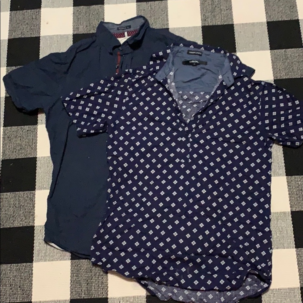 Two button down collar shirts Native Code $ Carbon